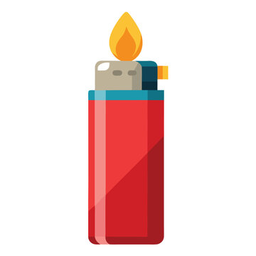 recommend clip art: Cigarette lighter vector illustration isolated on a white background