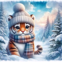 Obraz premium Tiger im Winter