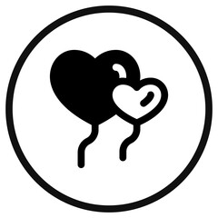 Editable hearts balloon vector icon. Wedding, valentine, love, celebration. Part of a big icon set family. Perfect for web and app interfaces, presentations, infographics, etc