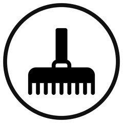 Editable rake vector icon. Gardening, landscaping, horticulture. Part of a big icon set family. Perfect for web and app interfaces, presentations, infographics, etc