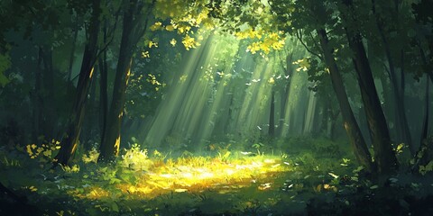 Obraz premium sunshine in the forest