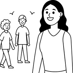 jealous people envy happy optimistic girl