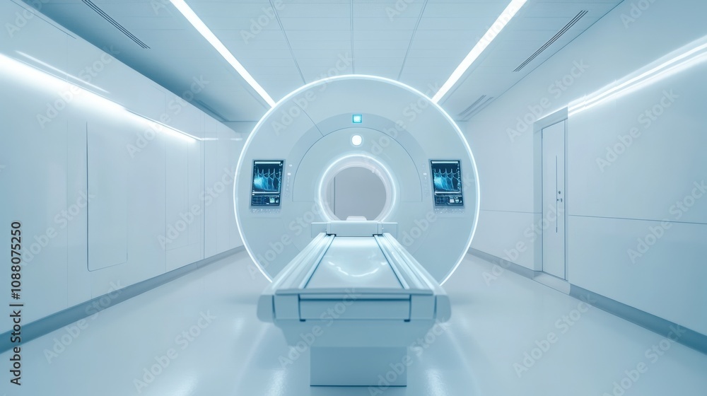 Aufkleber a cutting-edge ai-powered smart medical imaging system, modern diagnostic room with advanced imaging