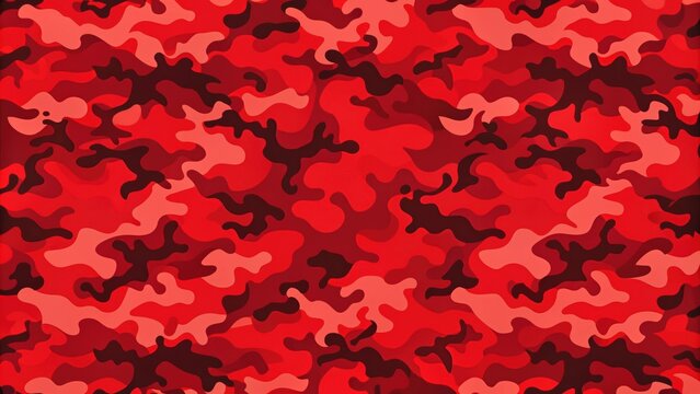 Bold and vibrant red camouflage pattern for a unique and eye-catching design, camouflage, red, pattern, military, blending in