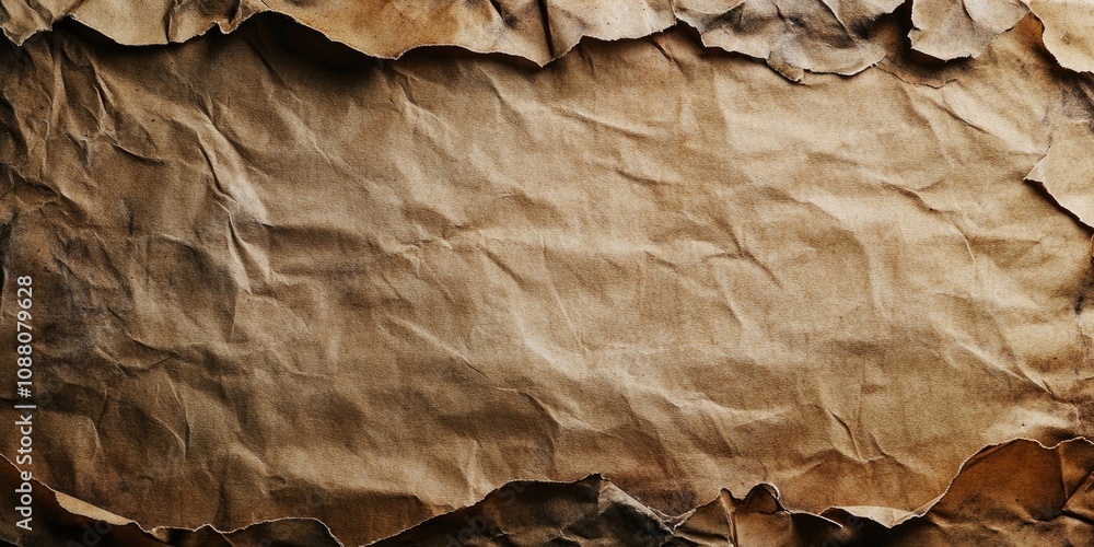 Poster aged paper texture. distressed brown paper with empty copyspace for text. vintage design in the back