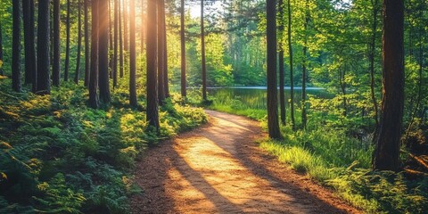 Fototapeta premium path in forest