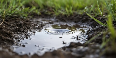 Previously existing subsoil water drops