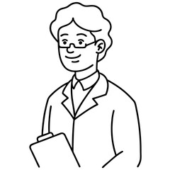  man psychiatrist demonstrates clipboard