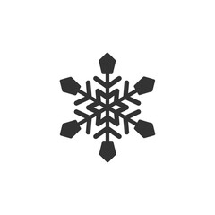 雪の結晶のベクターアイコン(白黒・シルエット)