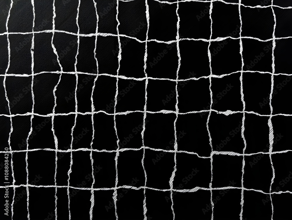 Poster white grid pattern black background. generative ai