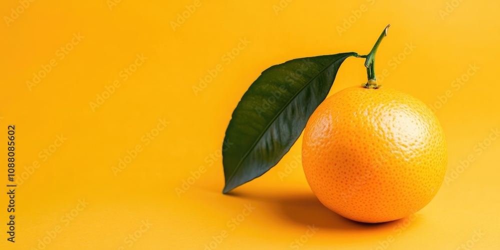 Poster tangerine on an attractive background. high-quality backdrop. copyspace