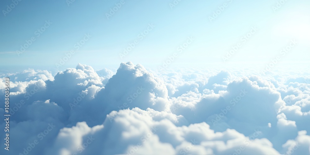 Poster a section of the sky captured while in the clouds, defocused.