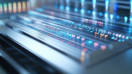 A detailed close-up of a gene sequencing nanopore device, analyzing DNA molecules in real-time, Genomics technology style