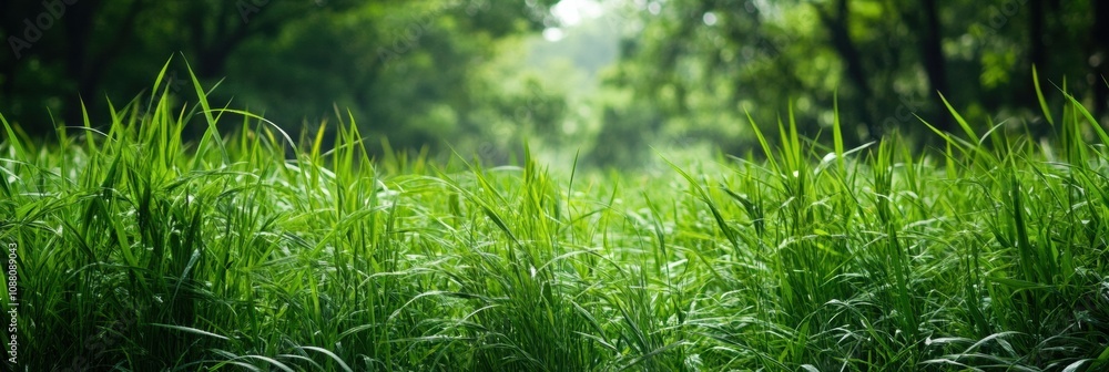 Aufkleber a serene green meadow features towering grasses and healthy soybeans swaying gently in the breeze un