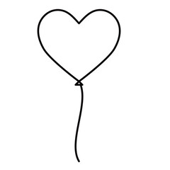 シンプルでかわいいハートの形の風船