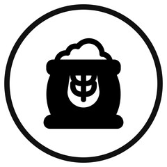Editable flour, wheat, sack vector icon. Food, farm, grocery, harvest. Part of a big icon set family. Perfect for web and app interfaces, presentations, infographics, etc