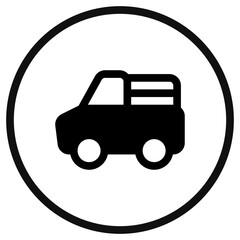 Editable farmer truck vector icon. Farming, transportation, vehicle. Part of a big icon set family. Perfect for web and app interfaces, presentations, infographics, etc