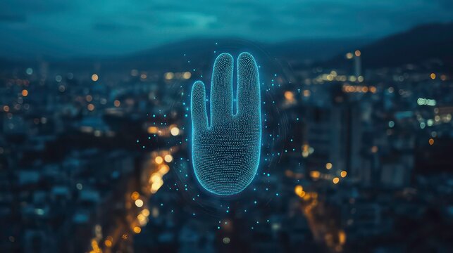 Securely Empowering: Woman's Fingerprint Unlocks the Gateway to Personal Financial Data on Mobile Banking App - Biometric Security Ensures Privacy and Data Protection in the Cybersecurity Era