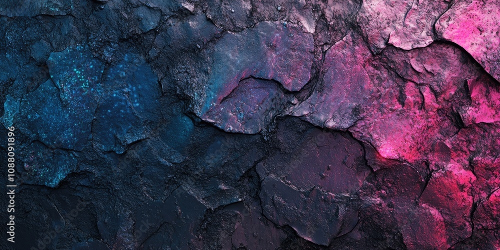 Poster rock texture. copy space. dark stone wall. stone background. holographic rock surface, with nacre. w