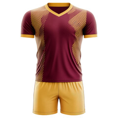 Sport Jersey and Shorts Design on Transparent Background