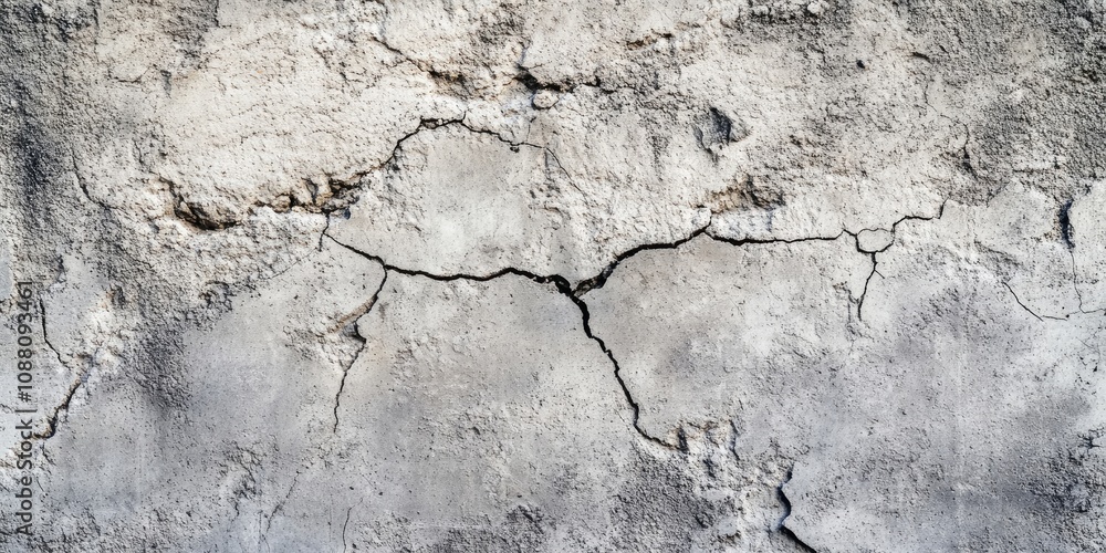 Poster texture of an aged, cracked concrete wall. coarse gray concrete surface. ideal for background and de
