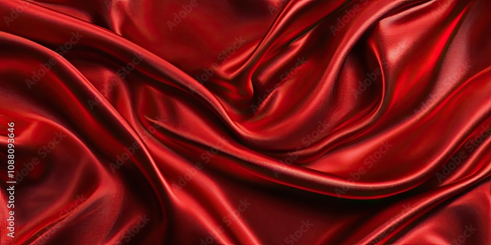 Poster beautiful, smooth red satin with copy space.