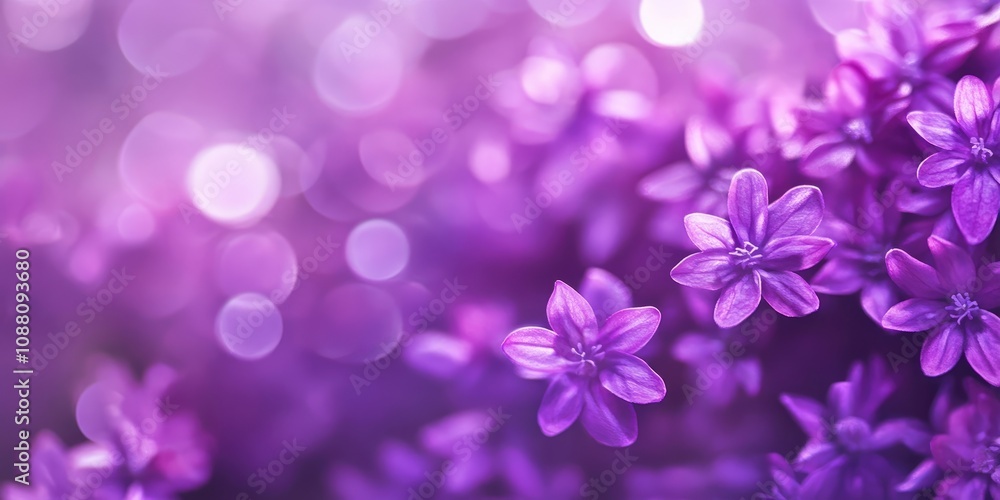 Poster violet abstract bokeh background inspired by the natural environment.