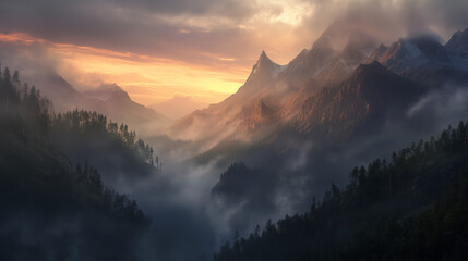 Landscape Photography of mountains and forests during different weather