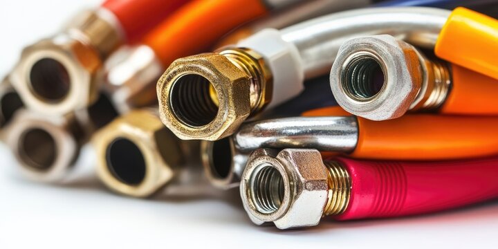 cable lugs against a white background