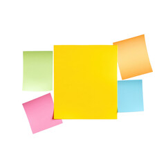 Top view of sticky note in PNG format with transparent background- ideal for office- reminder- and organizational designs