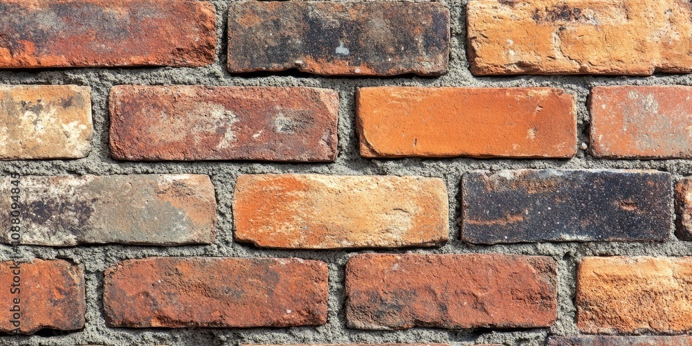Poster Brick walls display the pattern of the bricks in their natural colors, creating a background that is inherently colored.