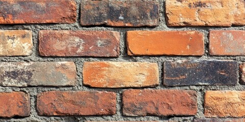 Brick walls display the pattern of the bricks in their natural colors, creating a background that is inherently colored.