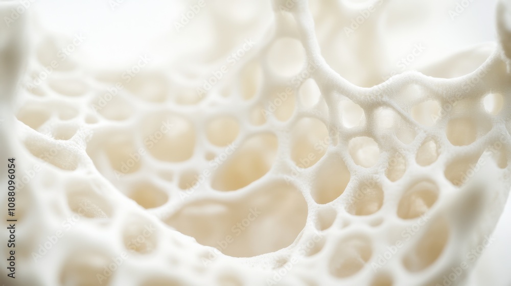 Aufkleber A detailed view of a 3D bioprinted organ scaffold, mimicking tissue structure for regenerative medicine, Bioprinting technology style