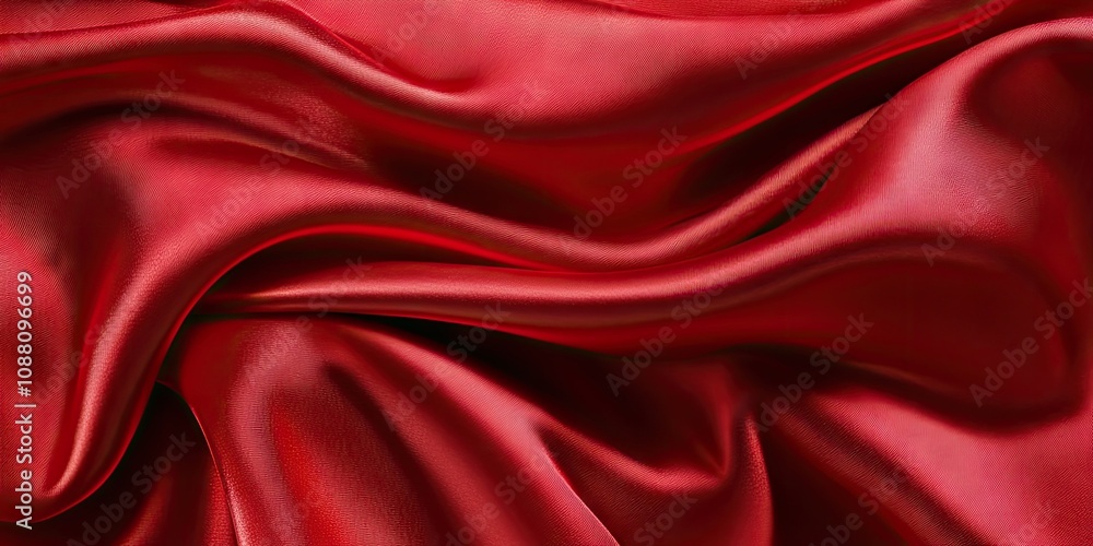 Poster beautiful, smooth red satin with copy space.