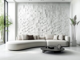 Modern Minimalist Living Room Sectional Sofa Design