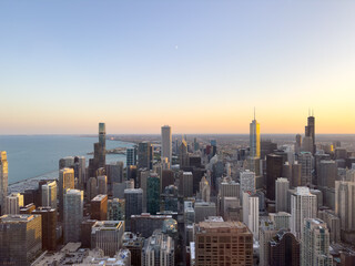 Chicago Skyline from an Observation Tower