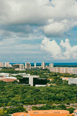 Barranquilla, Atlantico, Colombia. October 22, 2024: Panoramic photos of the city of Barranquilla with beautiful blue sky.