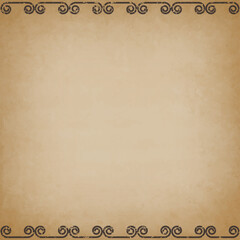 古紙風の中華フレーム背景、グランジ、ヴィンテージ、正方形サイズ