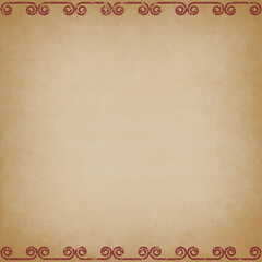 古紙風の中華フレーム背景、グランジ、ヴィンテージ、正方形サイズ