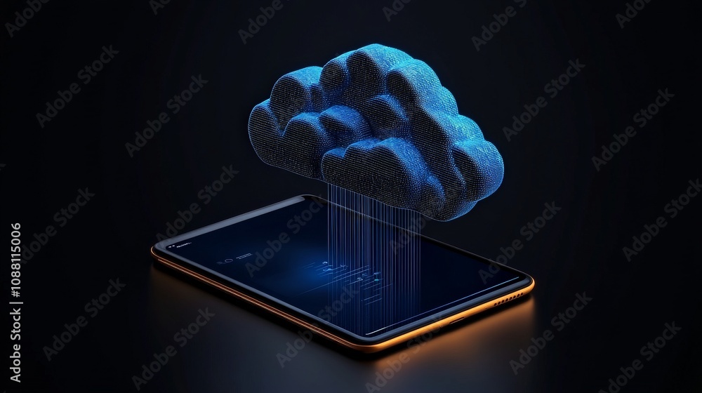 Poster cloud data transfer to mobile device
