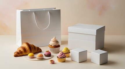 Bakery package mockup scene 