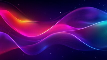 A colorful wave of light with a blue background. The colors are bright and vibrant, creating a sense of energy and excitement. The wave appears to be moving and flowing