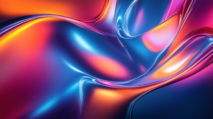 Fototapeta premium A colorful, abstract painting with a blue and orange swirl. The painting is full of vibrant colors and has a sense of movement and energy