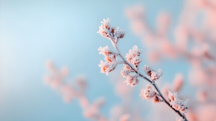 Obraz premium Frosty Branch Winter Sky