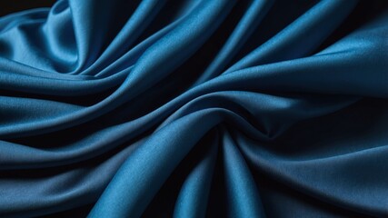 Obraz premium Abstract Background Image of Blue Fabric Drape