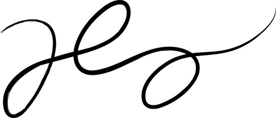 Spiral and swirl brush strokes. Design decoration