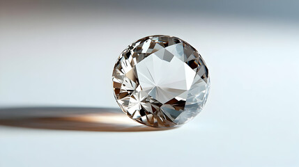 3D Render of a Sparkling Diamond Gemstone