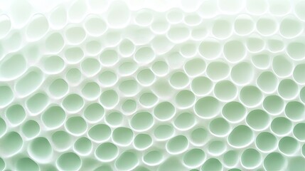 Fototapeta premium Abstract close-up of honeycomb structure in soft green tones highlighting intricate patterns and unique textures, suitable for various creative and design applications.