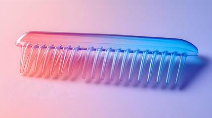 3D Render of a Colorful Hair Comb