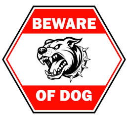 beware of dog printable sign warning poster plaque at home template design